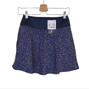 PUMA Pwrshape Fancy Plants Skirt (Skort) In Navy Blazer Size XS UPF 50+